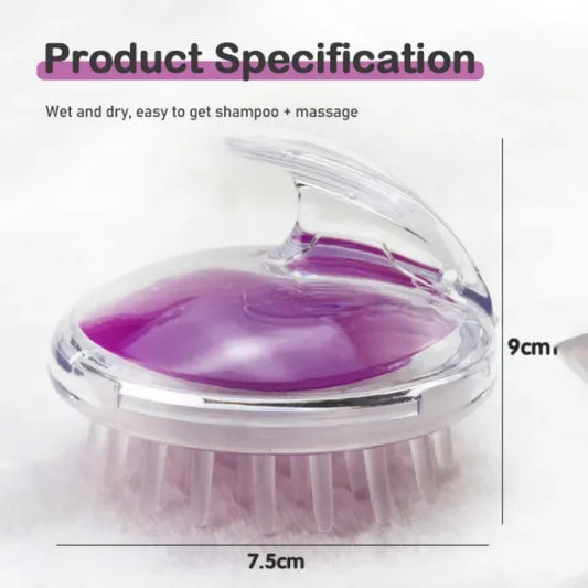 Head Scalp Massage Shampoo Brush | Silicone Bath Brush (random Color)
