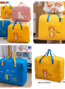Storage Bags Cartoon Pattern Double Zipper ( Random Color )